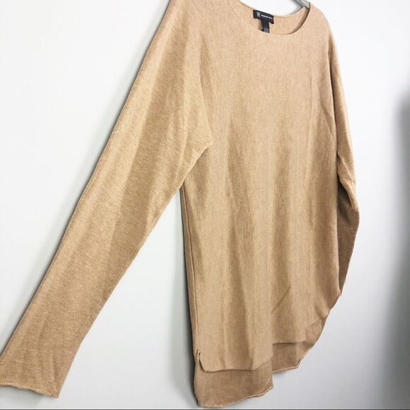 INTERNATIONAL CONCEPTS | Tan Wool Blend Sweater Women’s Size Large - Picture 5 of 10